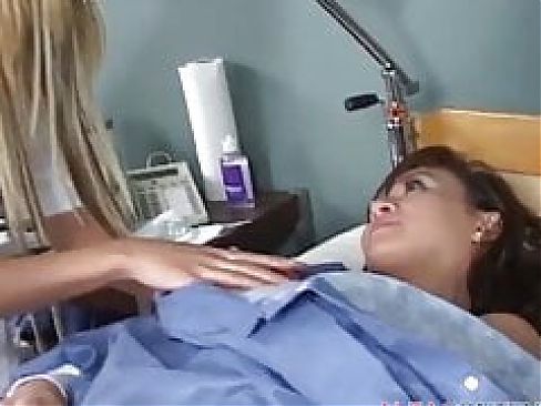 Asian sexy nurse takes care of patient